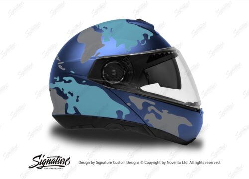 HEL 2876 Schuberth C4 Blue Matte Helmet The Globe Series Blue Grey Stickers Kit 02 1
