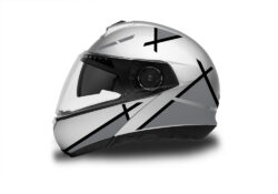 Schuberth C4/ C4 Pro Helmet (Silver) Vector Series Silver & Black