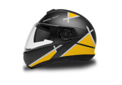 Schuberth C4/ C4 Pro Helmet (Black) Vector Series Silver & Yellow