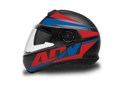 Schuberth C4/ C4 Pro Helmet (Black) Vivo Series Red & Blue