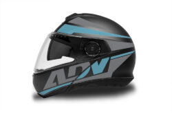 Schuberth C4/ C4 Pro Helmet (Black) Vivo Series Silver & Light Blue