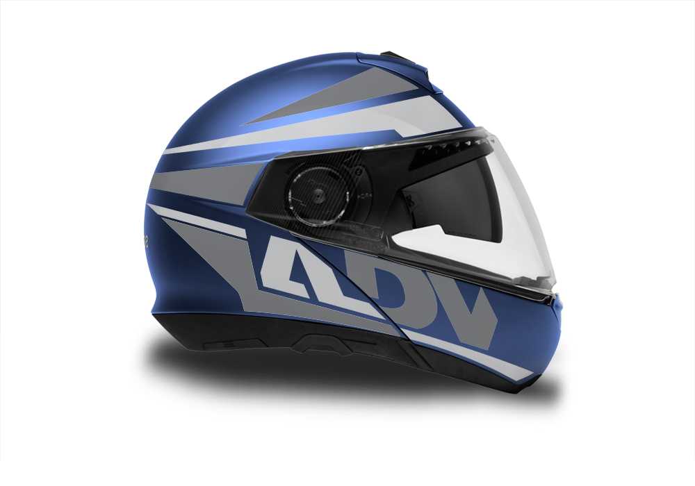 Schuberth C4/ C4 Pro Helmet (Blue) Vivo Series Silver Variations - Image 2