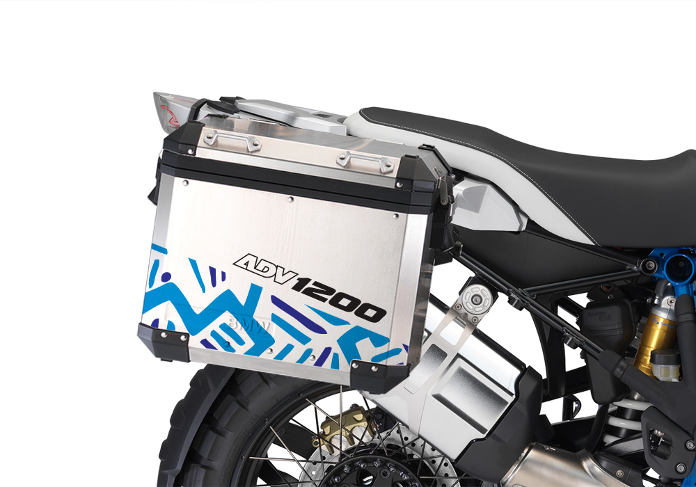 BMW Aluminum Side Pannier Massai Blue Variations Stickers Kit