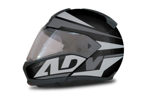 BMW System 6 Helmet (Black) Vivo Series Silver Variations Stickers Kit