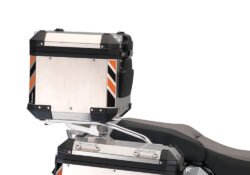BMW Aluminum Top Box Black & Orange Reflective Stripes