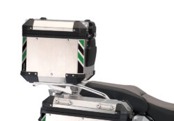 BMW Aluminum Top Box Black & Green Reflective Stripes