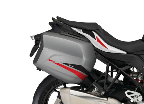 BMW Touring Side Panniers Voro Red & Grey Stickers Kit