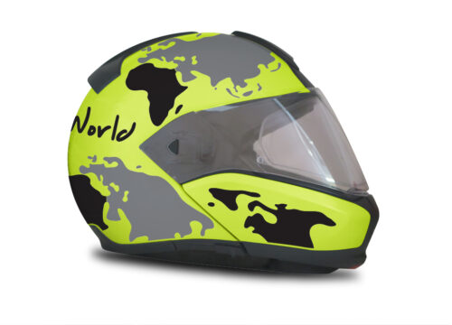 HEL 2938 BMW System 6 Neon Yellow The Globe Series Black Grey Stickers Kit 02 1