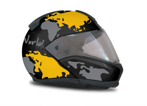 HEL 2946 BMW System 6 Sapphire Black Metallic The Globe Series Yellow Silver Stickers Kit 02 1