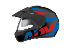 Schuberth E1 Helmet (Black) Vivo Series Blue & Red Stickers Kit