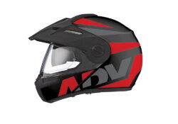 Schuberth E1 Helmet (Black) Vivo Series Silver & Red Stickers Kit