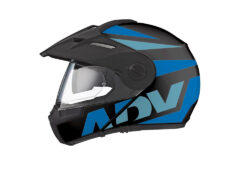 Schuberth E1 Helmet (Black) Vivo Series Blue Variations Stickers Kit
