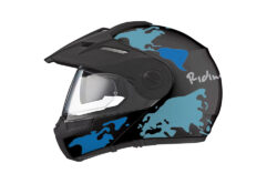 HEL 2999 Schuberth E1 Black The Globe Series Blue Variations Stickers Kit 01 1
