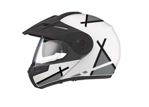 Schuberth E1 Helmet (White) Vector Series Black & Grey Stickers Kit
