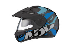 Schuberth E1 Helmet (Black) Safari Series Blue Variations Stickers Kit