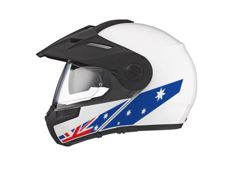 Schuberth E1 Helmet (White) The Flag Series Australia Stickers