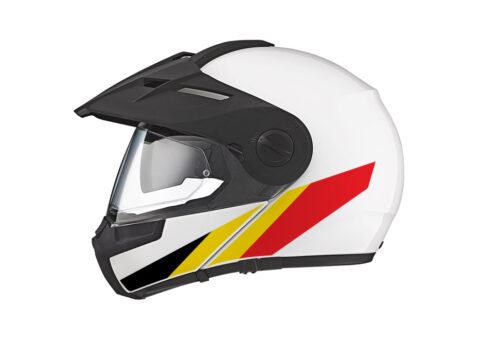 Schuberth E1 Helmet (White) The Flag Series Belgium Stickers
