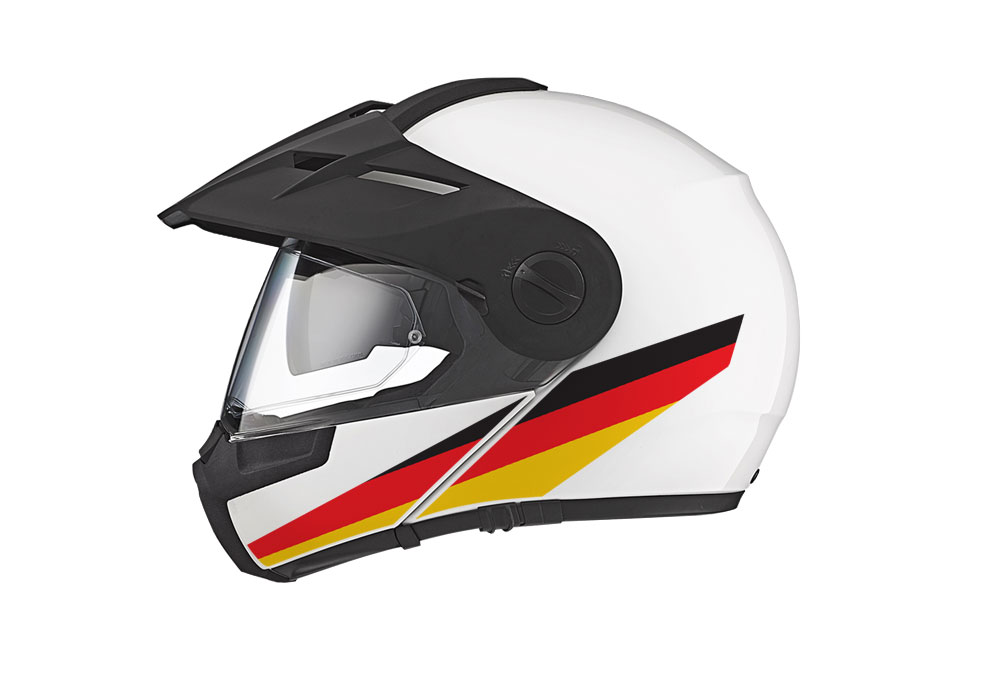 Schuberth E1 Helmet (White) The Flag Series Germany Stickers