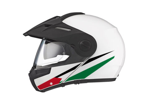 Schuberth E1 Helmet (White) The Flag Series Jordan Stickers