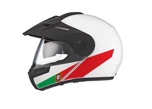 Schuberth E1 Helmet (White) The Flag Series Portugal Stickers