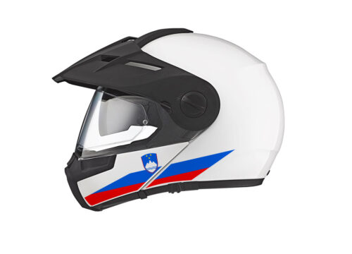 Schuberth E1 Helmet (White) The Flag Series Slovenia Stickers