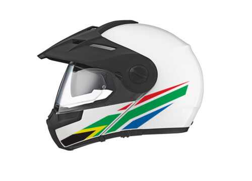 Schuberth E1 Helmet (White) The Flag Series South Africa Stickers