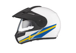 Schuberth E1 Helmet (White) The Flag Series Sweden Stickers