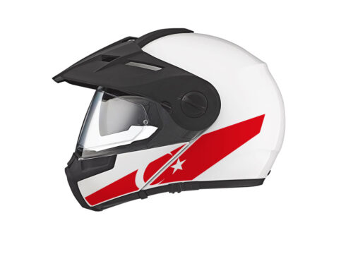 Schuberth E1 Helmet (White) The Flag Series Turkey Stickers