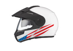 Schuberth E1 Helmet (White) The Flag Series USA Stickers