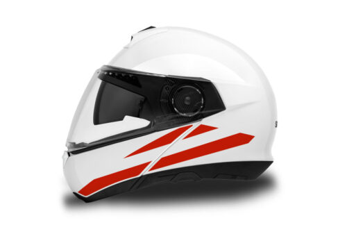 Schuberth C4/ C4 Pro Helmet (White) The Flag Series Austria Stickers