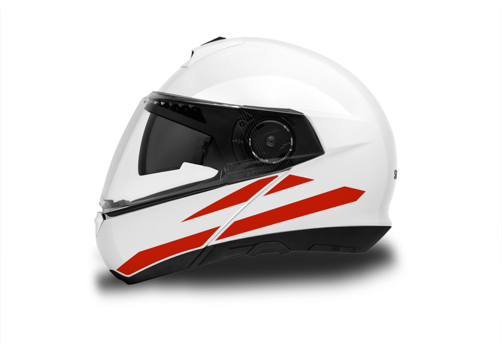 Schuberth C4/ C4 Pro Helmet (White) The Flag Series Austria Stickers