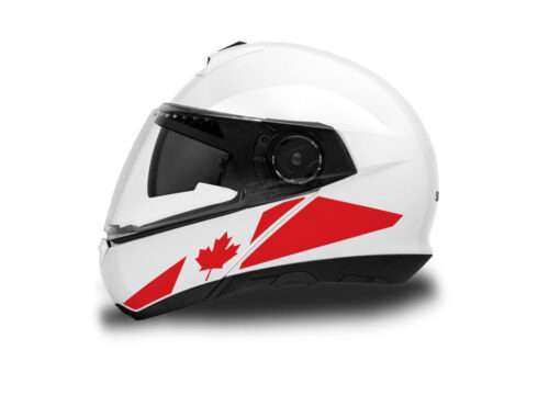Schuberth C4/ C4 Pro Helmet (White) The Flag Series Canada Stickers