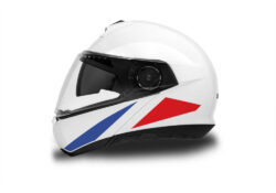 Schuberth C4/ C4 Pro Helmet (White) The Flag Series France Stickers
