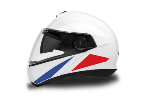 Schuberth C4/ C4 Pro Helmet (White) The Flag Series France Stickers