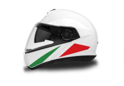 Schuberth C4/ C4 Pro Helmet (White) The Flag Series Italy Stickers