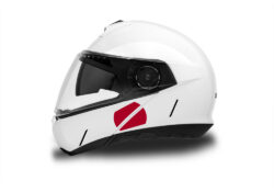 Schuberth C4/ C4 Pro Helmet (White) The Flag Series Japan Stickers