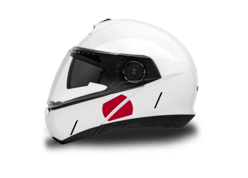 Schuberth C4/ C4 Pro Helmet (White) The Flag Series Japan Stickers