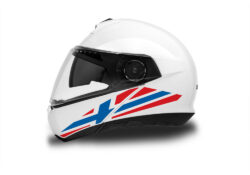 Schuberth C4/ C4 Pro Helmet (White) The Flag Series Norway Stickers