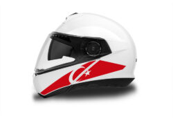 Schuberth C4/ C4 Pro Helmet (White) The Flag Series Turkey Stickers