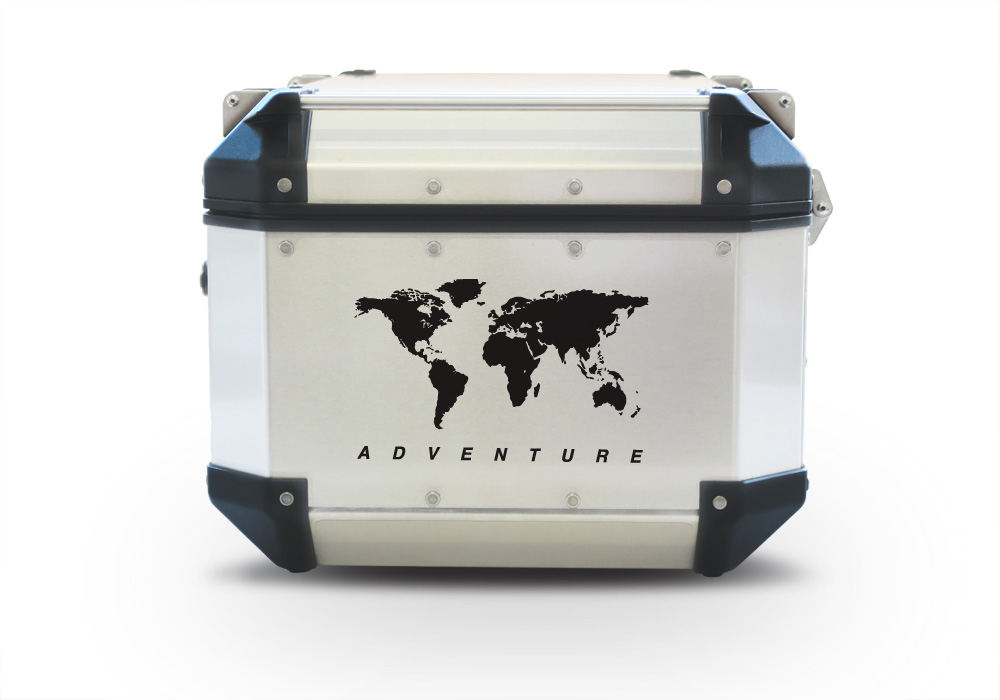 Givi Trekker Outback Top Box The Globe Black Stickers Kit