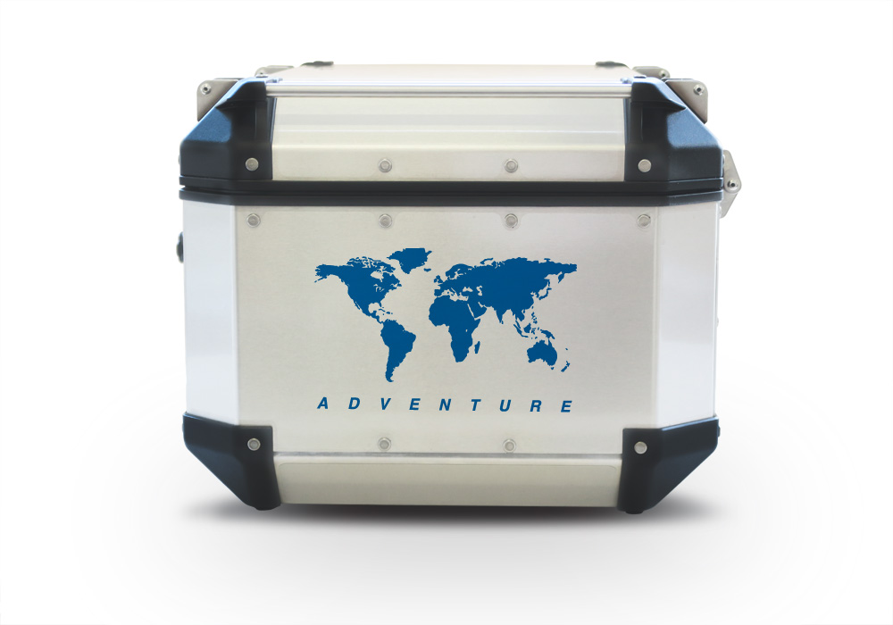 Givi Trekker Outback Top Box The Globe Blue Stickers Kit