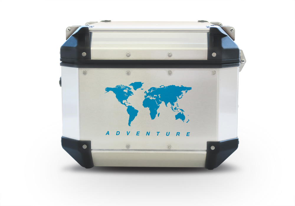 Givi Trekker Outback Top Box The Globe Light Blue Stickers Kit