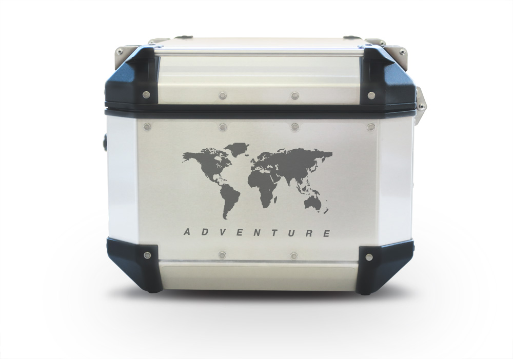 Givi Trekker Outback Top Box The Globe Grey Stickers Kit