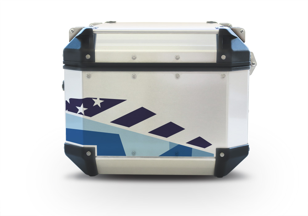 Givi Trekker Outback Top Box M90 Blue Camo Stickers Kit