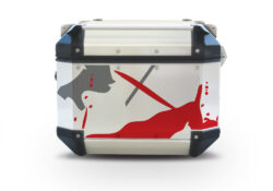 Givi Trekker Outback Top Box Safari Red & Grey Stickers Kit