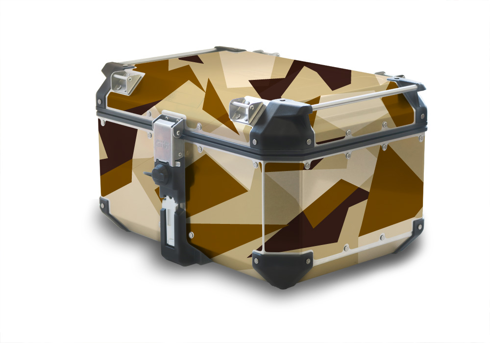 Givi Trekker Outback Top Box M90 Full Wrap Dessert Camo Stickers Kit - Image 2