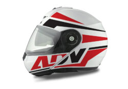 HEL 3074 Schuberth C3 Pro Helmet White Silver Vivo ADV Red Black Stickers Kit 01