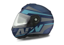 HEL 3084 Schuberth C3 Pro Helmet Blue Matte Vivo ADV Light Blue Grey Stickers Kit 01