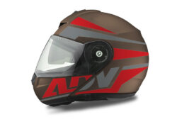 HEL 3087 Schuberth C3 Pro Helmet Metal Matte Vivo ADV Red Grey Stickers Kit 01