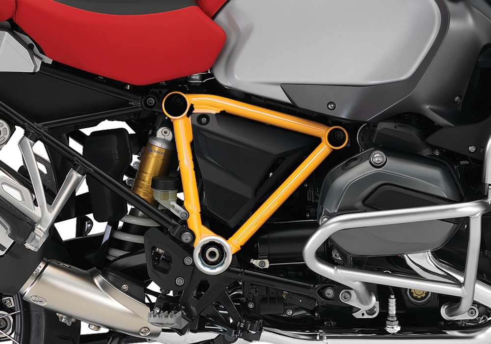 BFS 3092 BMW GS LC Adventure 2014 Racing Red Pyramid Frame Wrap Yellow 02